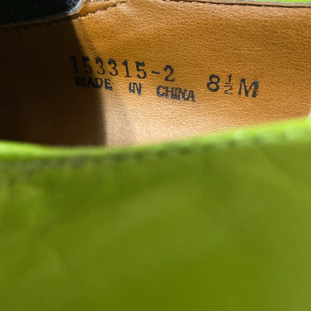 Men’s Lime Green Slip-on Loafers Giorgio Brutini 8 1/2 Leather uppers - Picture 9 of 9